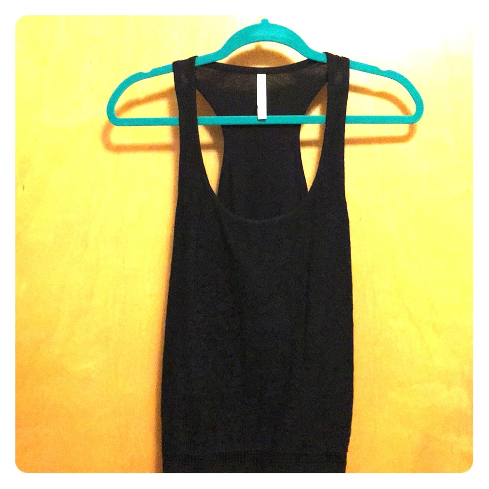 Black tank top with detail